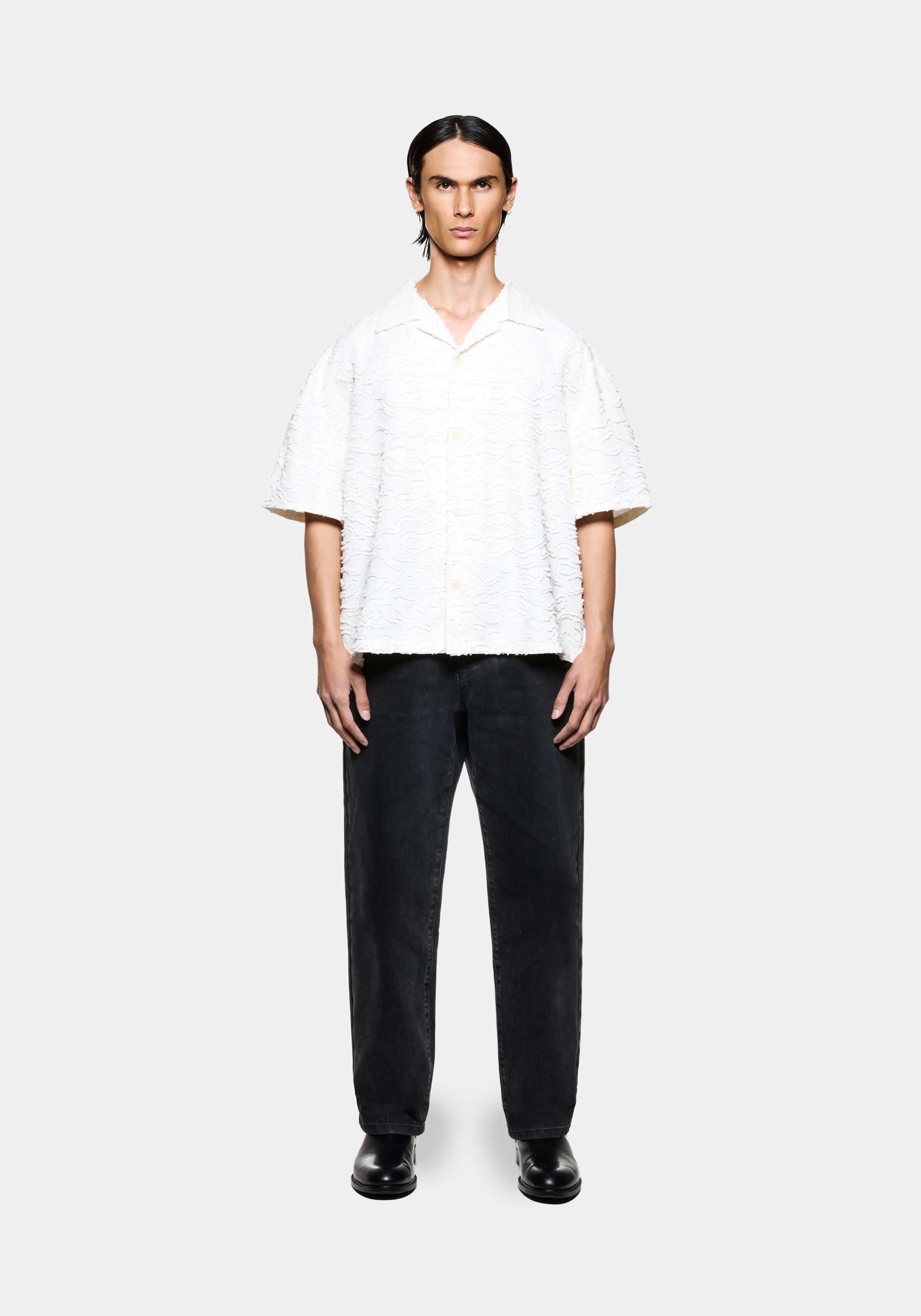 JACQUARD FRINGE VACATION SHIRT