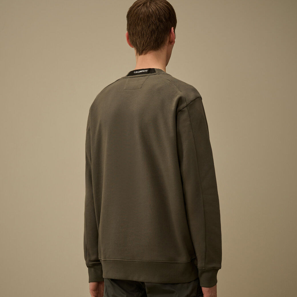 Diagonal Raised Fleece Crewneck Lens Sweatshirt