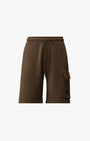 Cotton Diagonal Fleece Cargo Sweatshorts