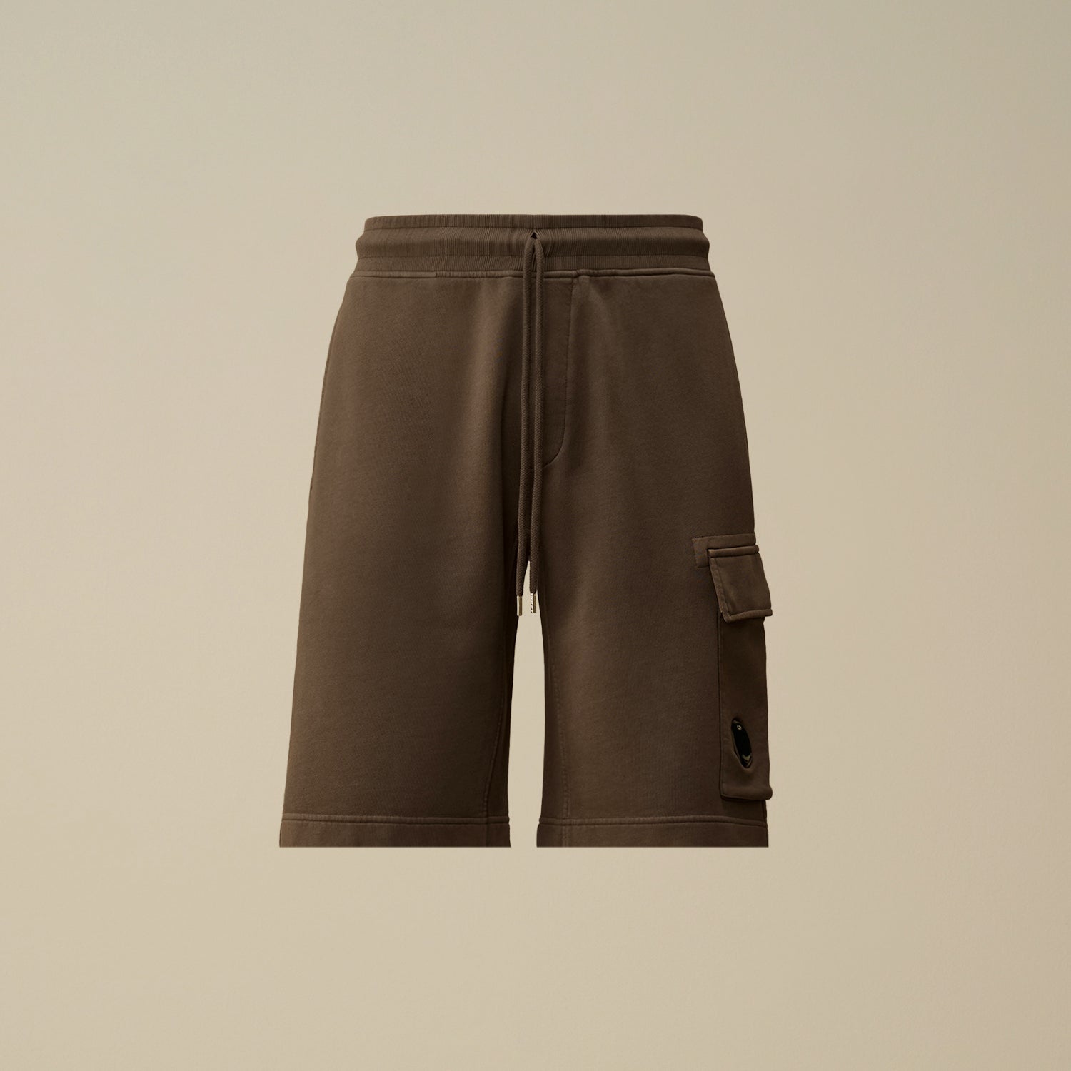 Cotton Diagonal Fleece Cargo Sweatshorts