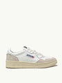 MEDALIST LOW SNEAKERS IN WHITE LEATHER AND BEIGE SUEDE