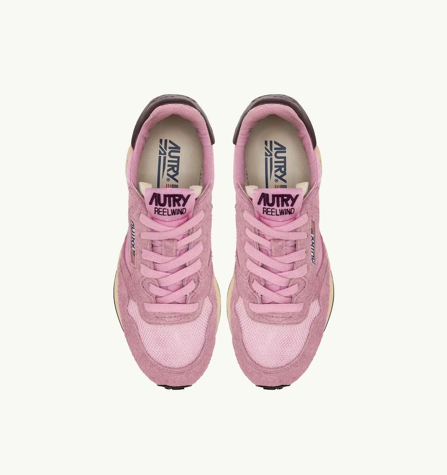 SNEAKERS REELWIND LOW AUS WILDLEDER UND NYLON IN ROSEATE UND ROSE