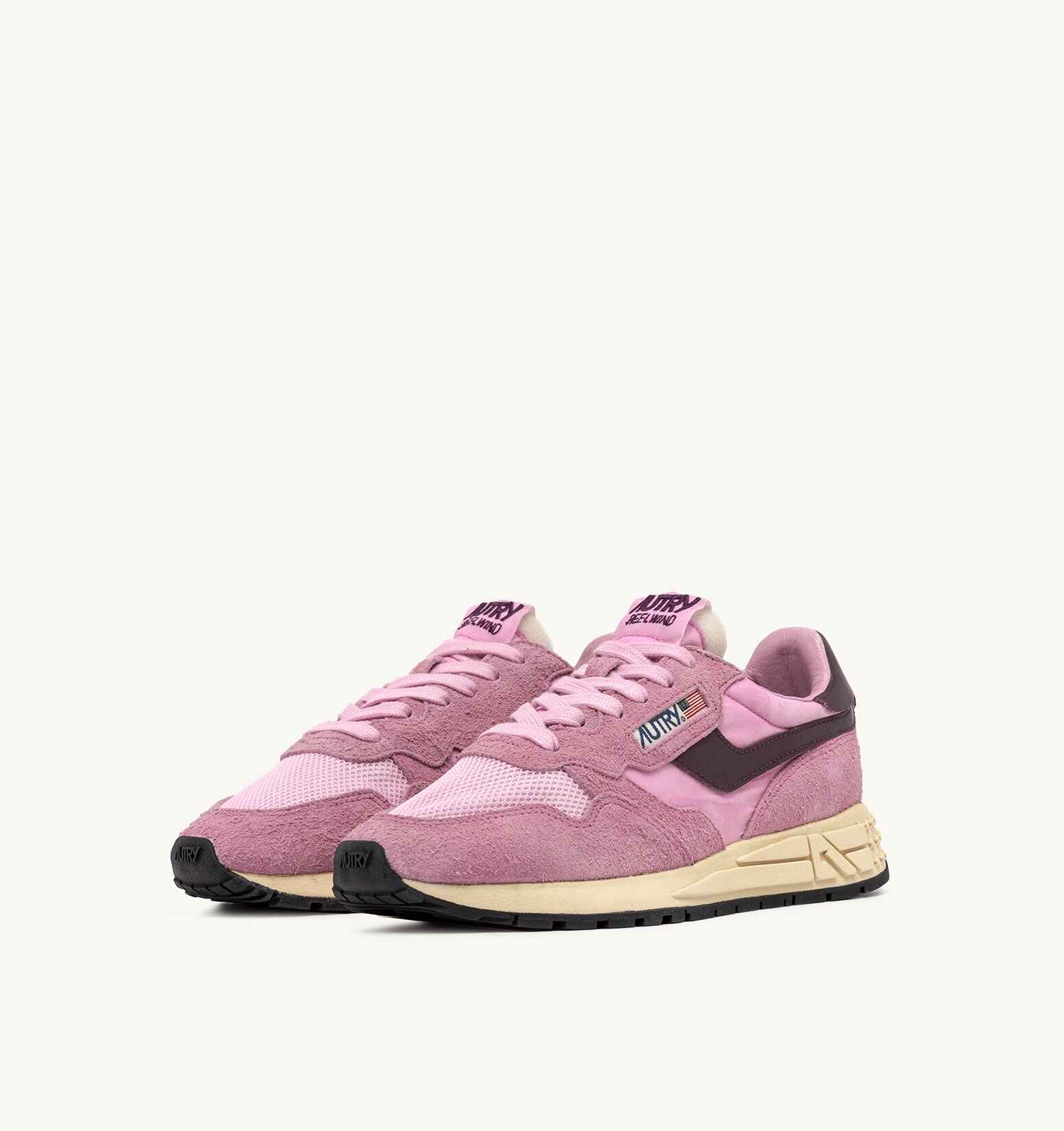 SNEAKERS REELWIND LOW AUS WILDLEDER UND NYLON IN ROSEATE UND ROSE