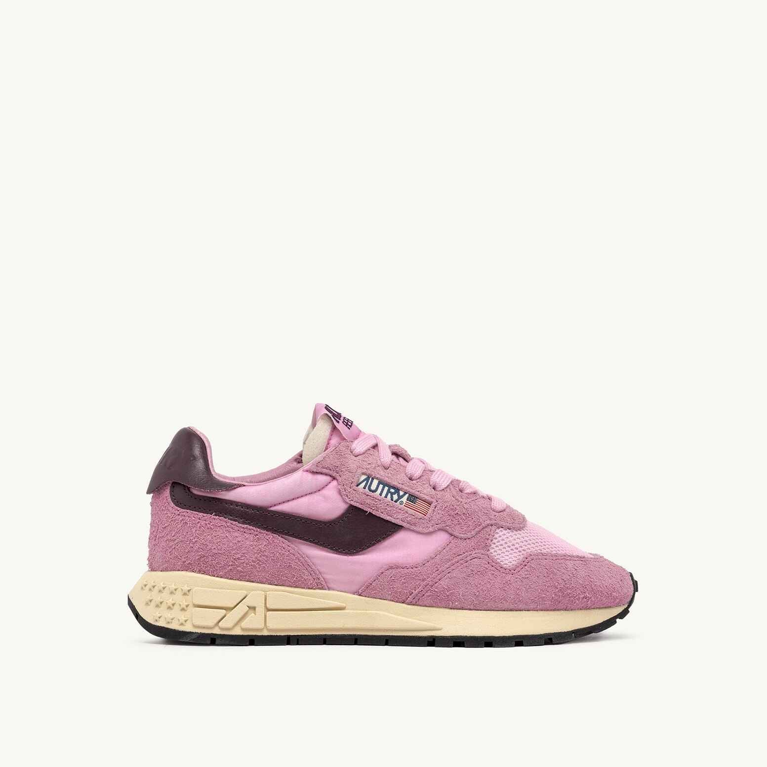 SNEAKERS REELWIND LOW AUS WILDLEDER UND NYLON IN ROSEATE UND ROSE