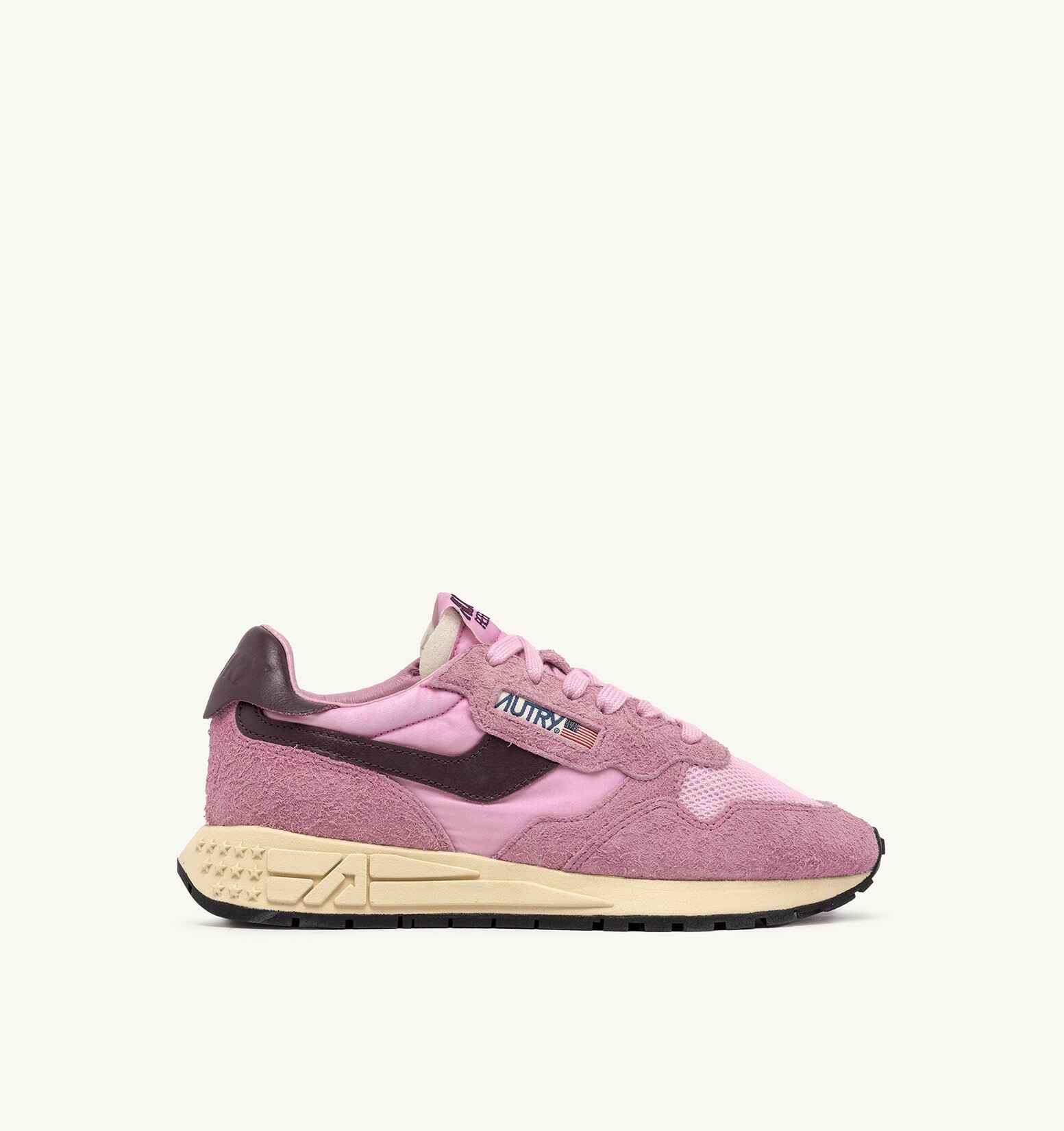 SNEAKERS REELWIND LOW AUS WILDLEDER UND NYLON IN ROSEATE UND ROSE