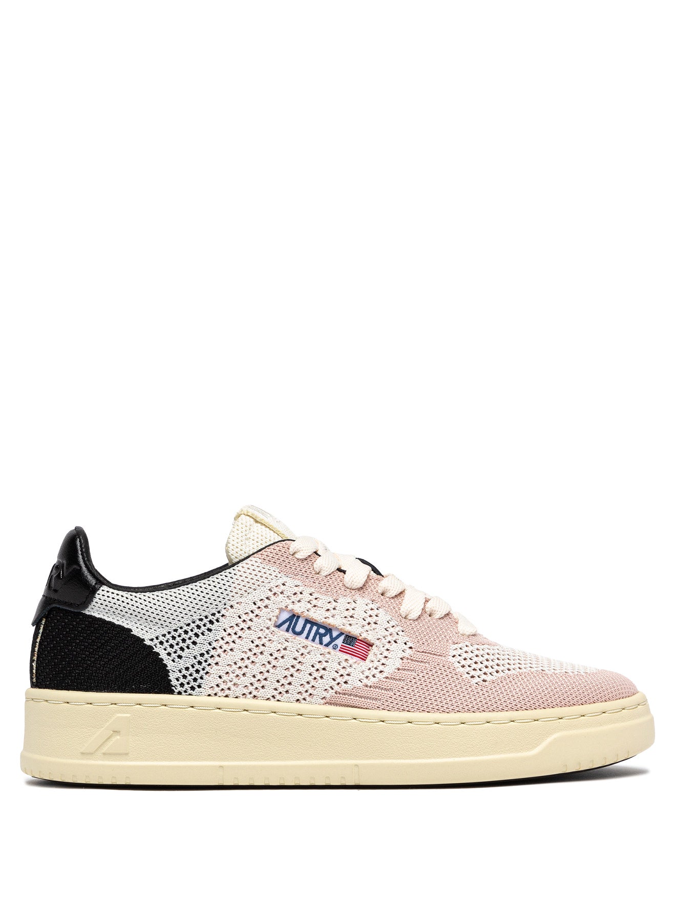 SNEAKERS MEDALIST EASEKNIT LOW AUS STRICK IN ELFENBEIN, SCHWARZ UND POWDER