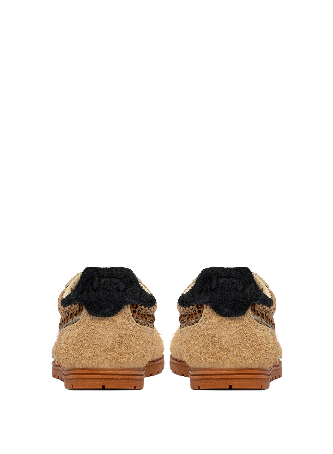 SNEAKERS WINDSPIN AUS MESH UND WILDLEDER IN TRENCH, LEOPARD UND SCHWARZ