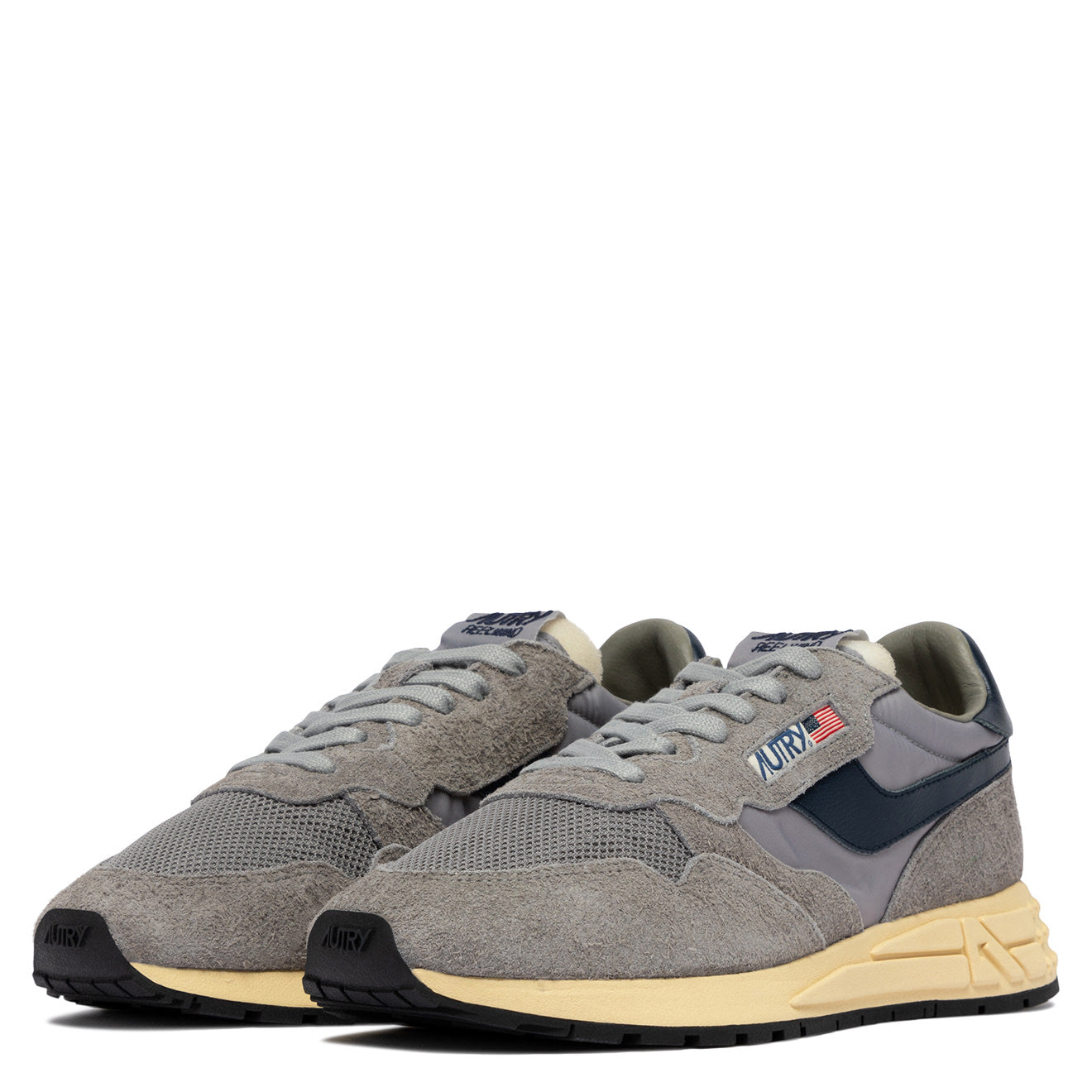 SNEAKERS REELWIND AUS NYLON UND WILDLEDER IN PLUMBEO UND BLUE SPACE