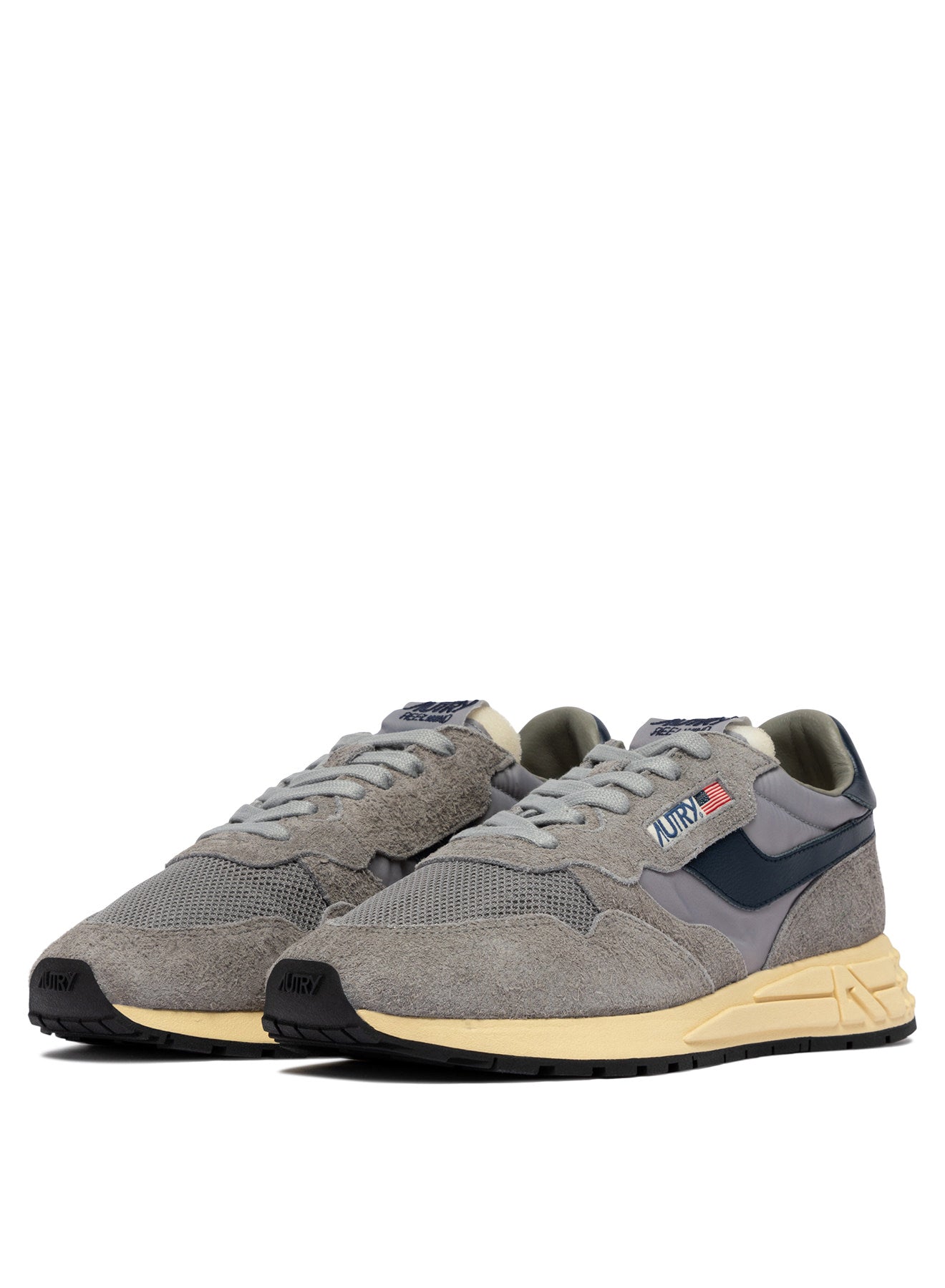SNEAKERS REELWIND AUS NYLON UND WILDLEDER IN PLUMBEO UND BLUE SPACE