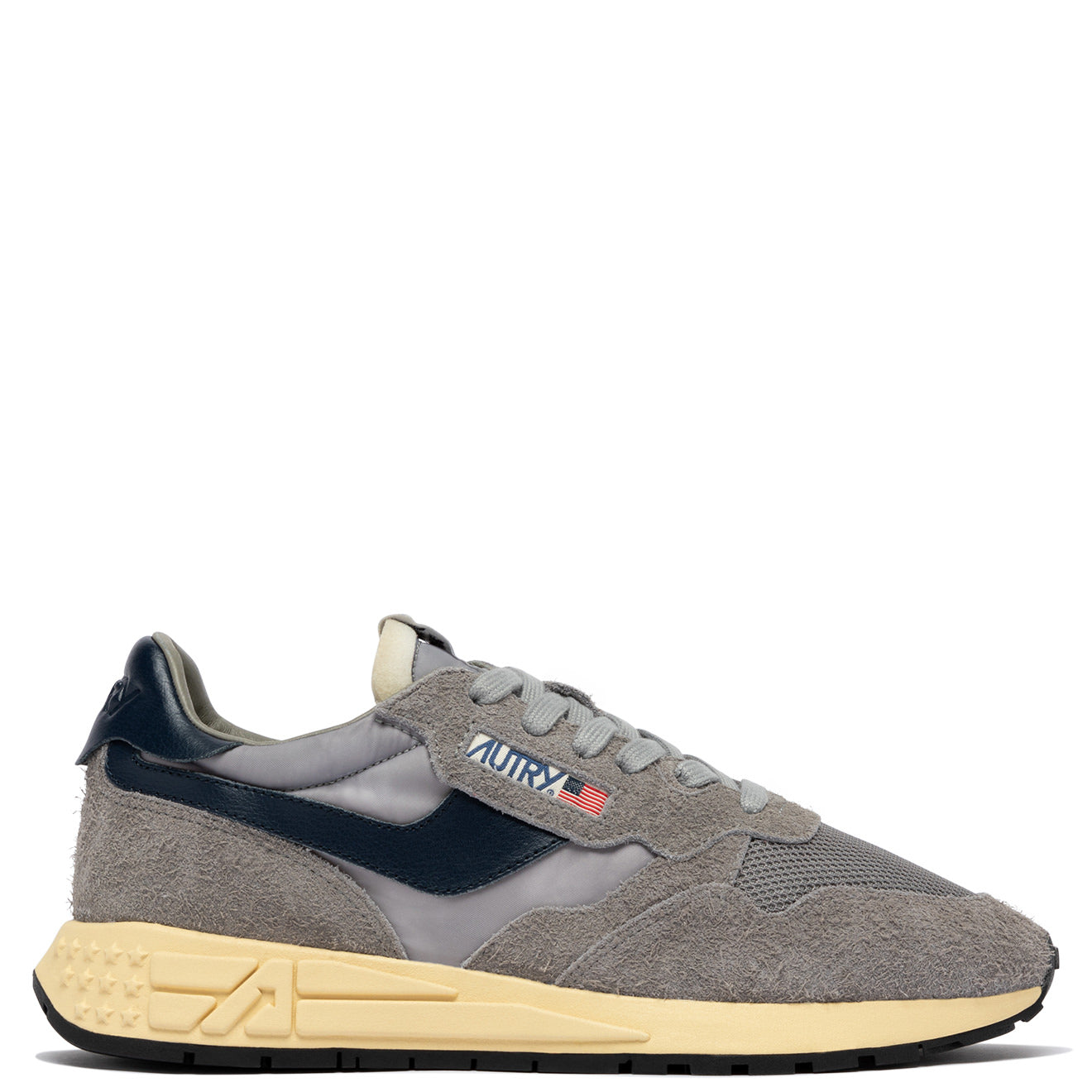 SNEAKERS REELWIND AUS NYLON UND WILDLEDER IN PLUMBEO UND BLUE SPACE