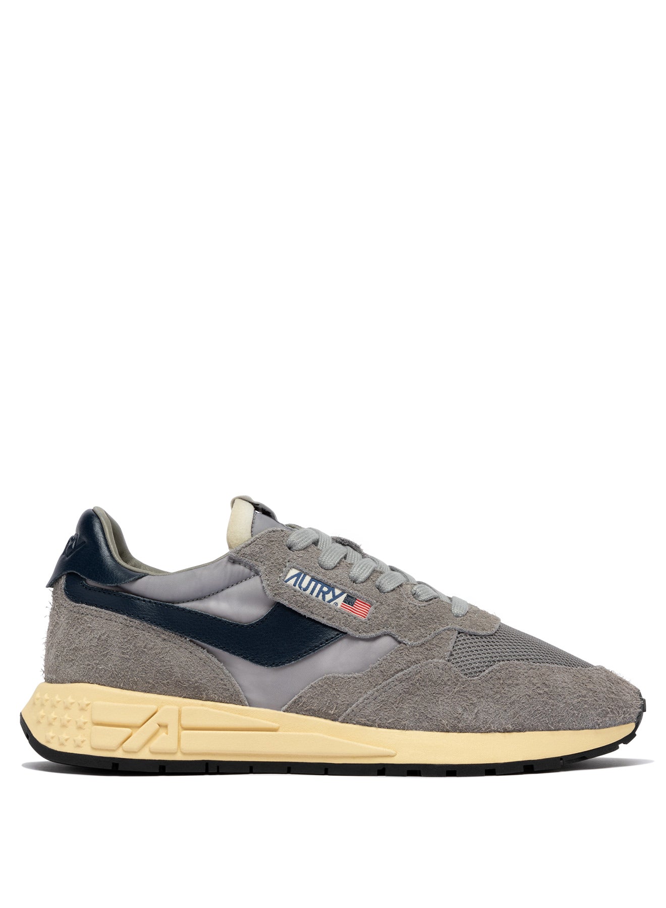 SNEAKERS REELWIND AUS NYLON UND WILDLEDER IN PLUMBEO UND BLUE SPACE