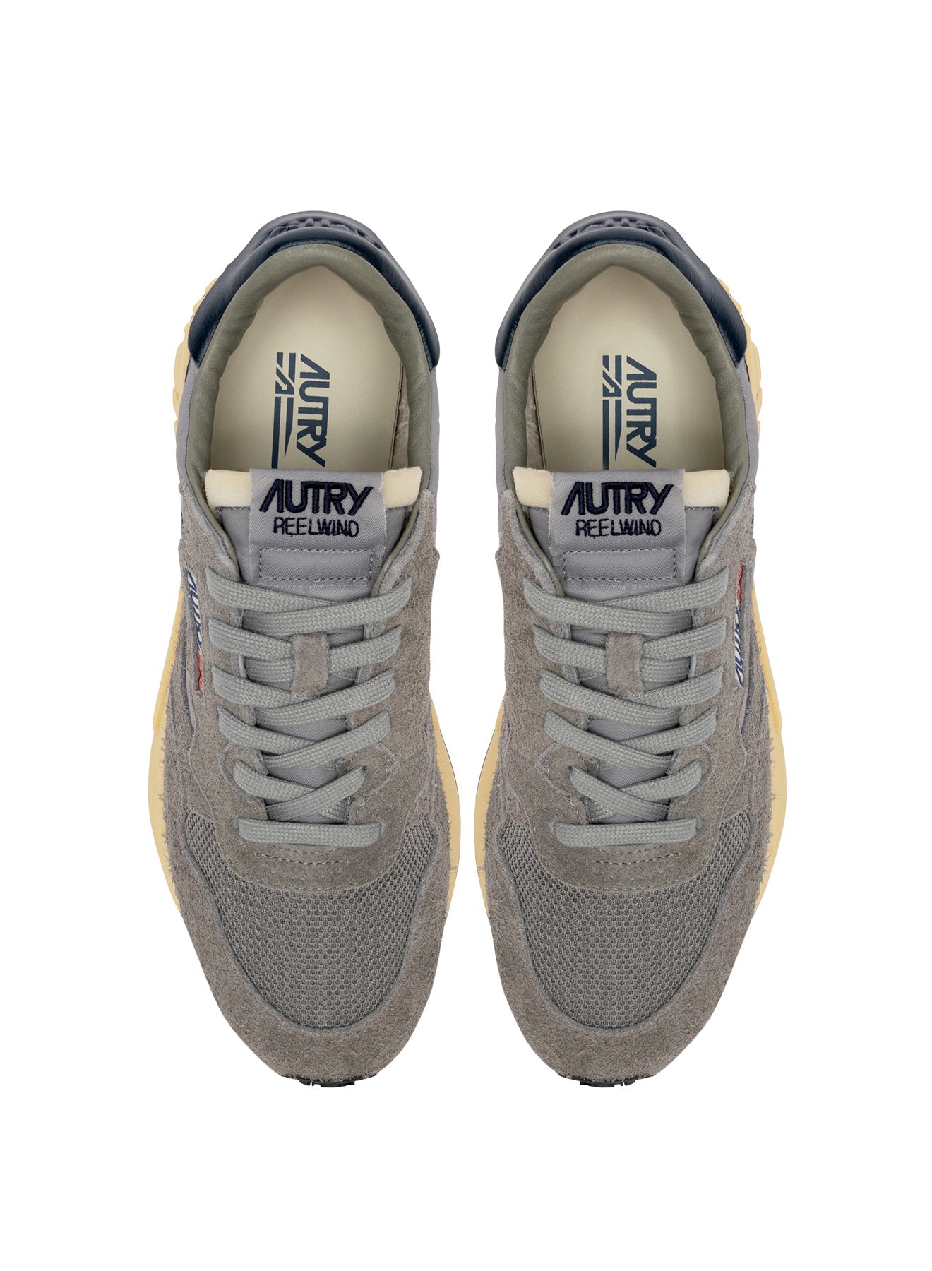 SNEAKERS REELWIND AUS NYLON UND WILDLEDER IN PLUMBEO UND BLUE SPACE