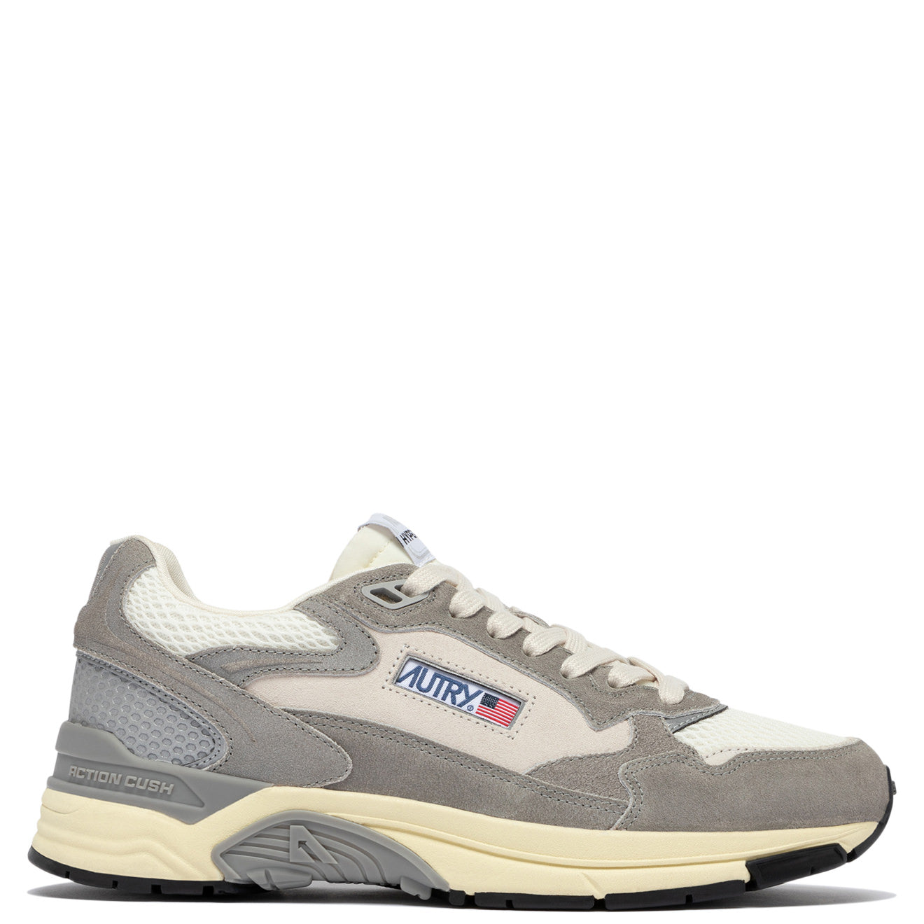 SNEAKERS HYPERWAY AUS MESH UND WILDLEDER IN WEISS UND PLUMBLEO