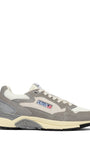 HYPERWAY SNEAKERS IN MESH AND SUEDE IN WHITE AND PLUMBLEO
