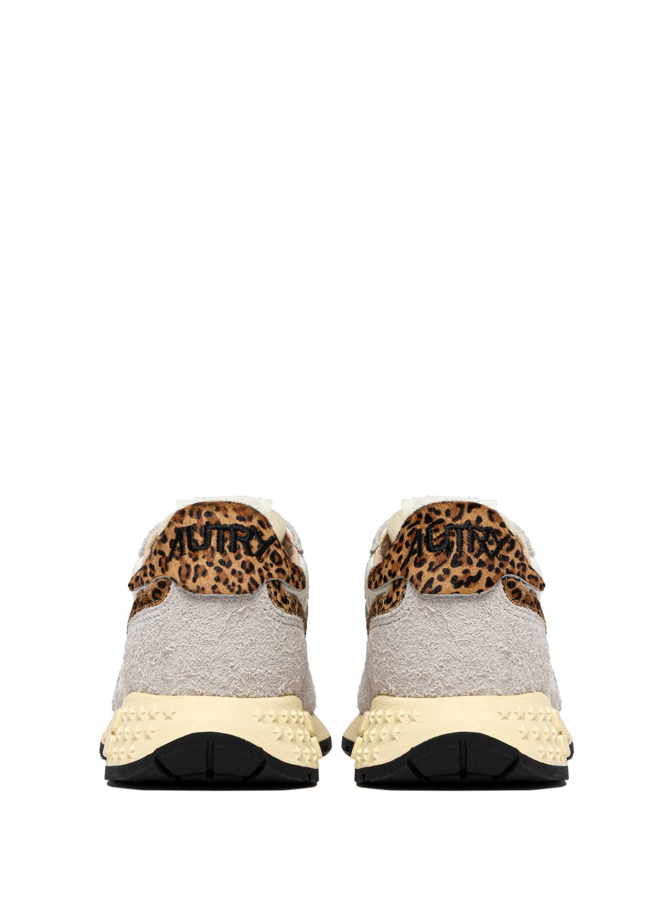 SNEAKERS REELWIND AUS NYLON UND WILDLEDER IN WEISS UND LEOPARD