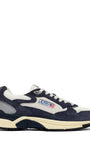 HYPERWAY SNEAKERS IN MESH AND SUEDE IN SPACE BLUE AND SILVER