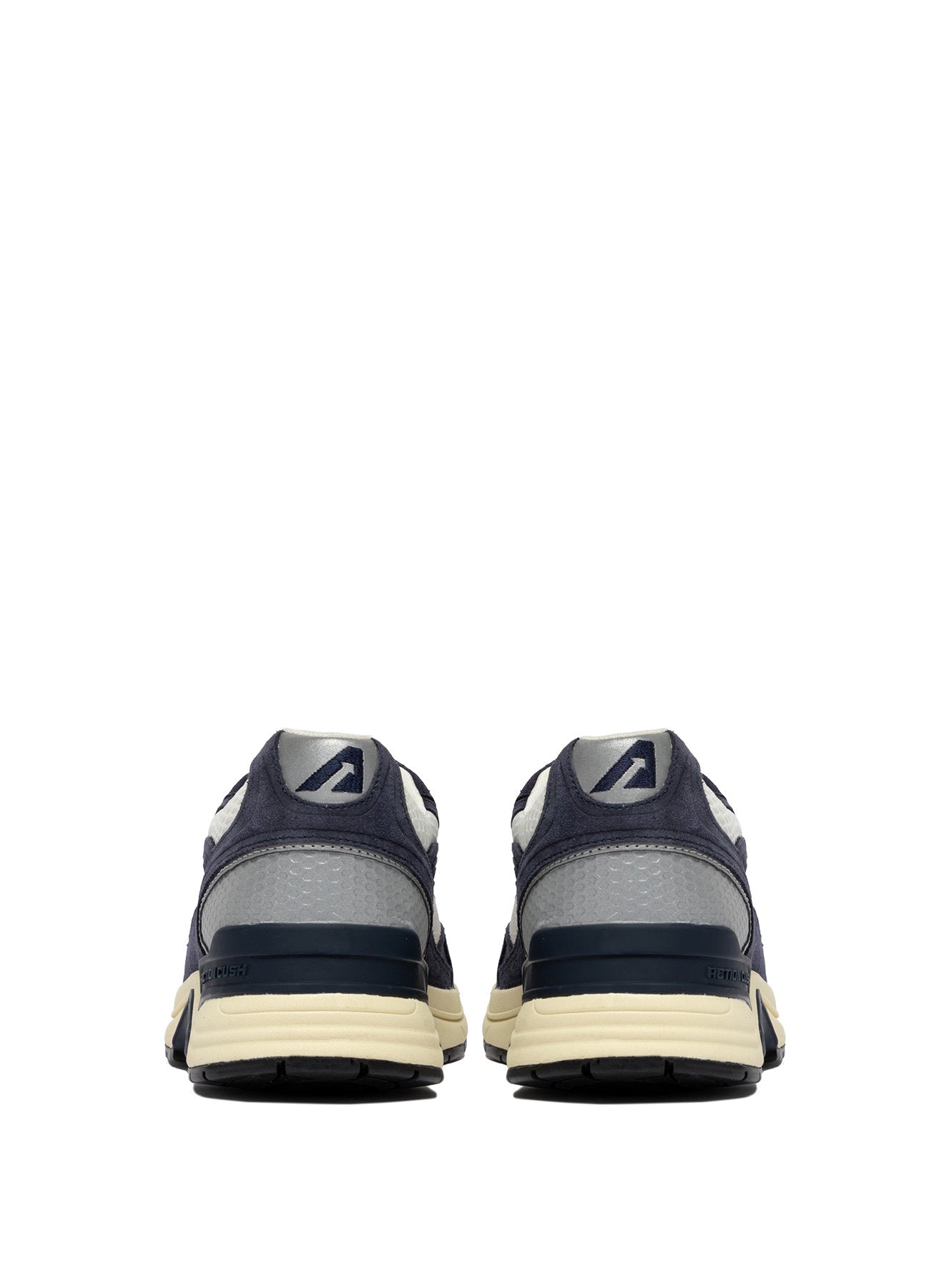 SNEAKERS HYPERWAY AUS MESH UND WILDLEDER IN SPACE BLUE UND SILBER