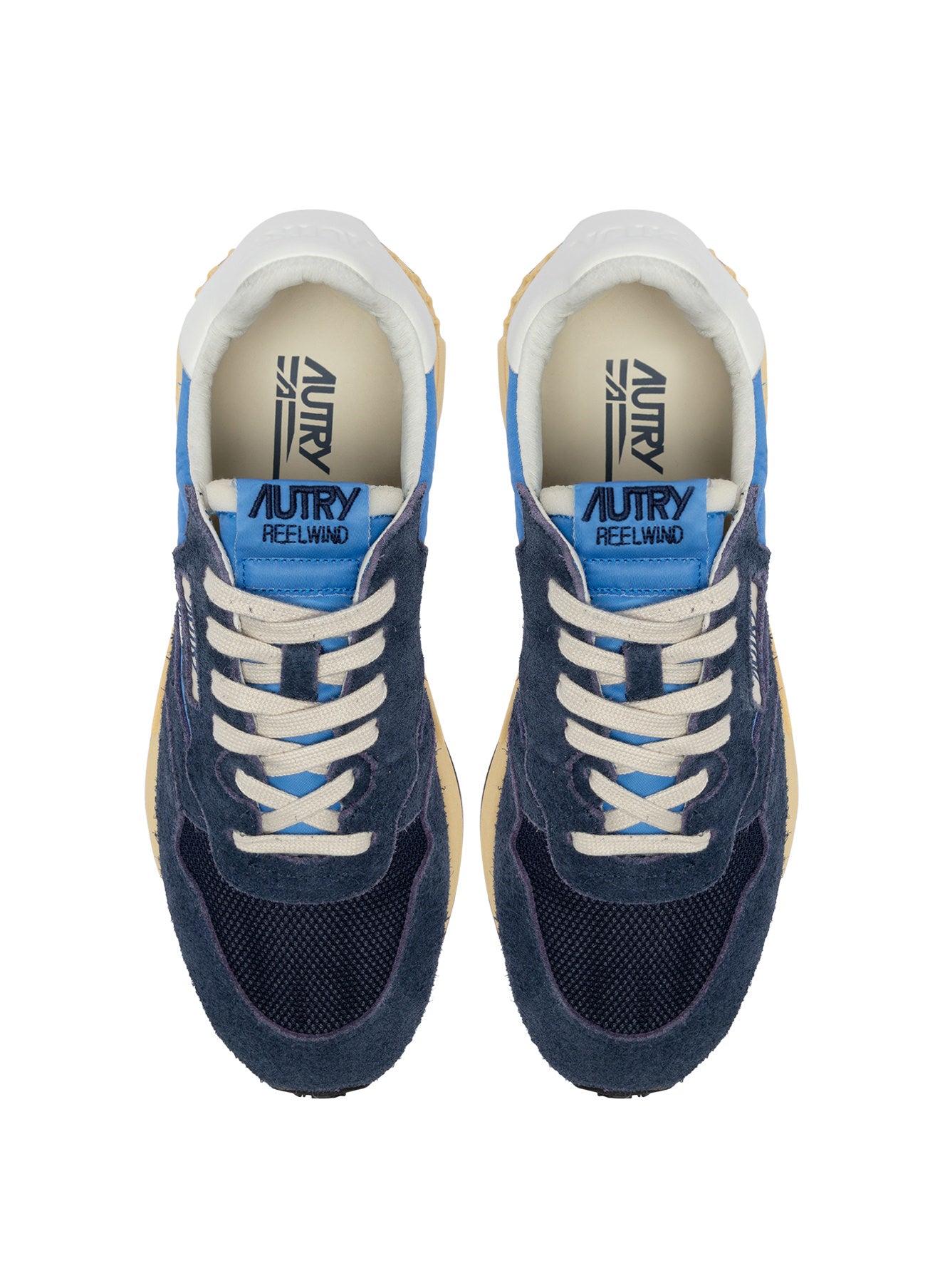 SNEAKERS REELWIND AUS NYLON UND WILDLEDER IN BLUETTE UND DIGITAL BLUE