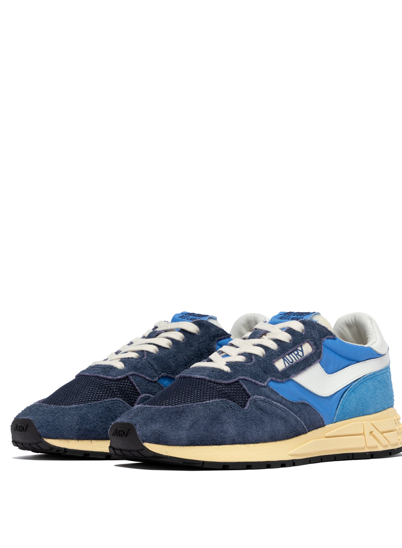 SNEAKERS REELWIND AUS NYLON UND WILDLEDER IN BLUETTE UND DIGITAL BLUE