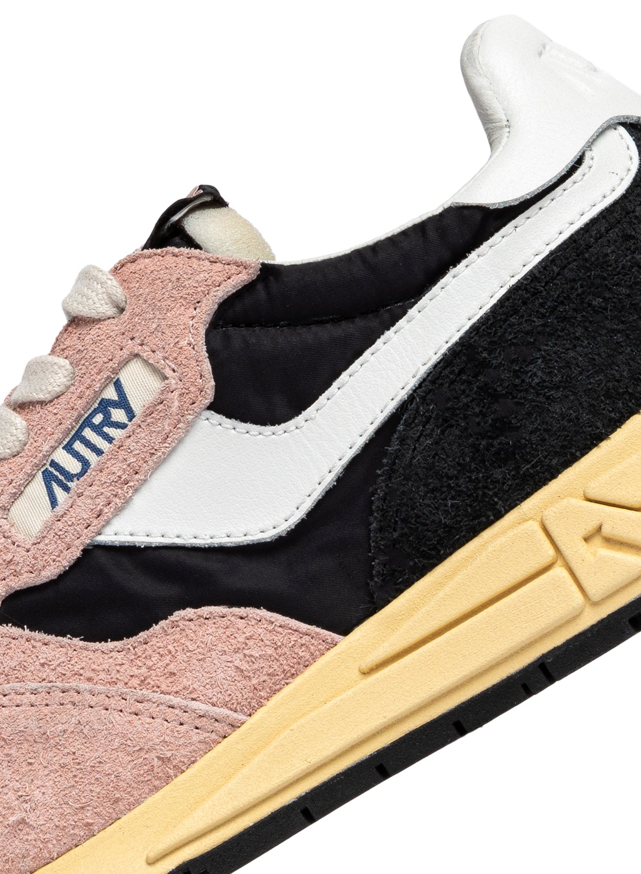 SNEAKERS REELWIND AUS NYLON UND WILDLEDER IN SCHWARZ UND ROSA