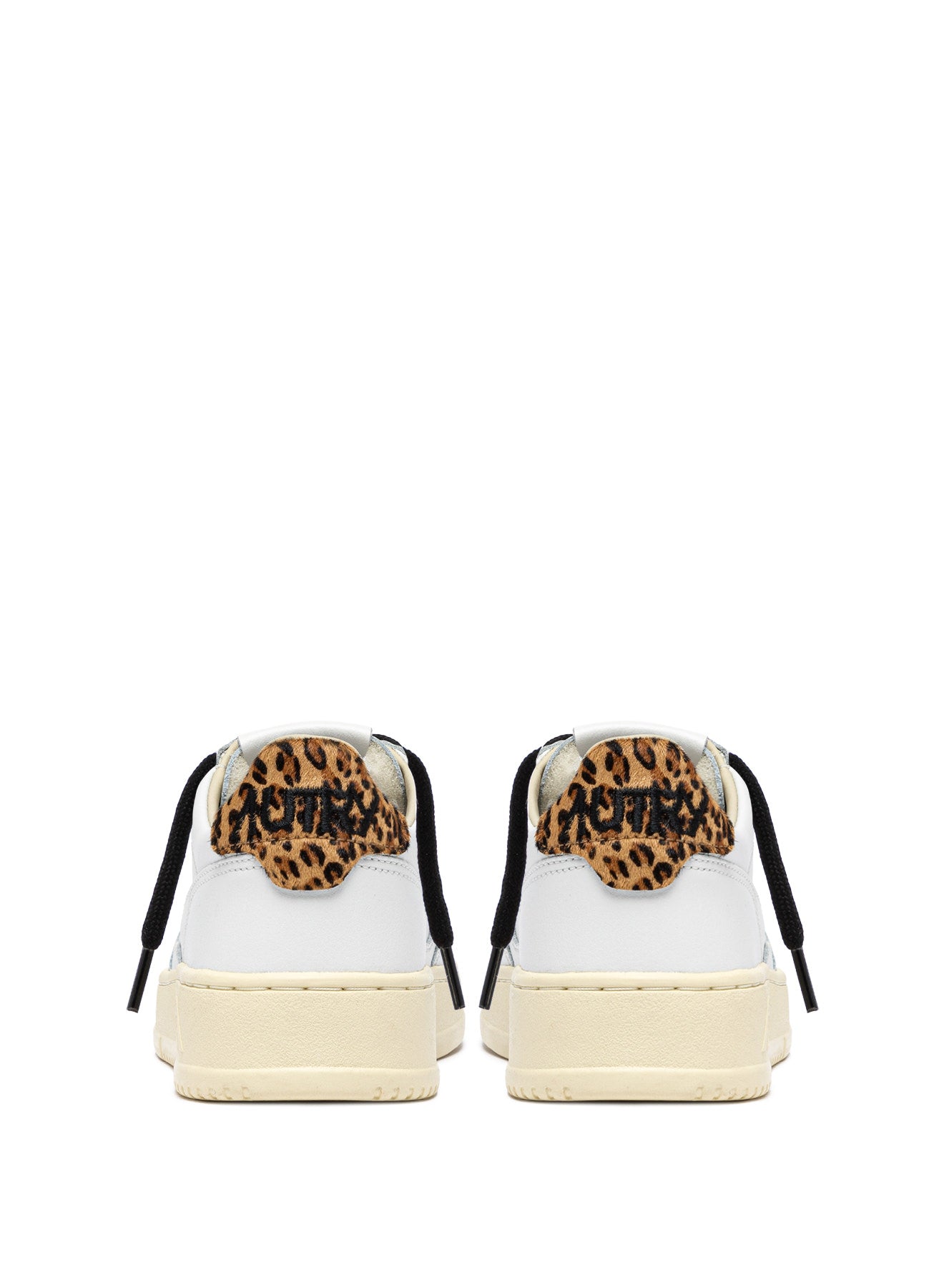 SNEAKERS MEDALIST LOW AUS LEDER IN WEISS UND LEOPARD