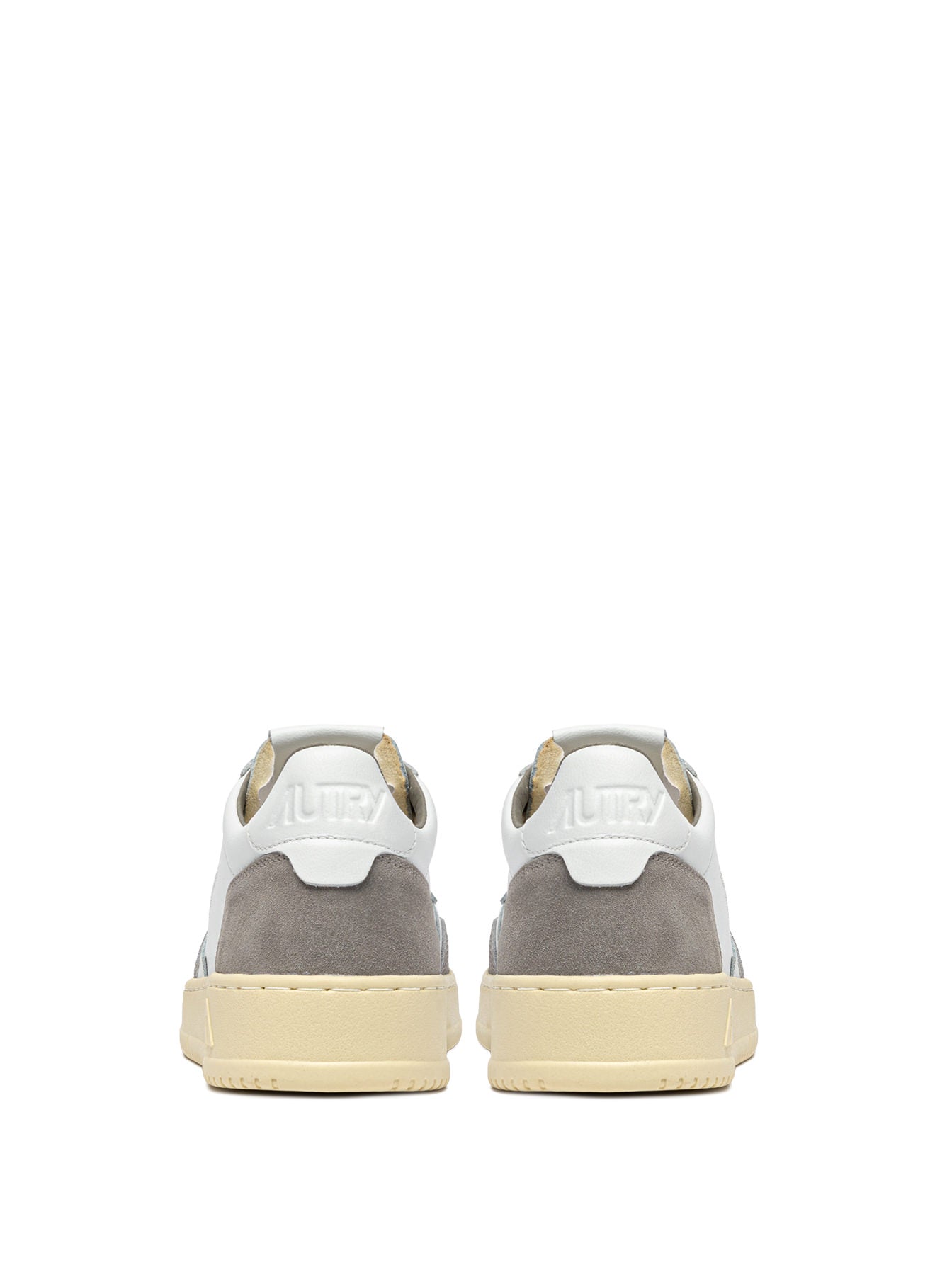 SNEAKERS MEDALIST LOW AUS LEDER IN WEISS UND WILDLEDER IN VAPOR