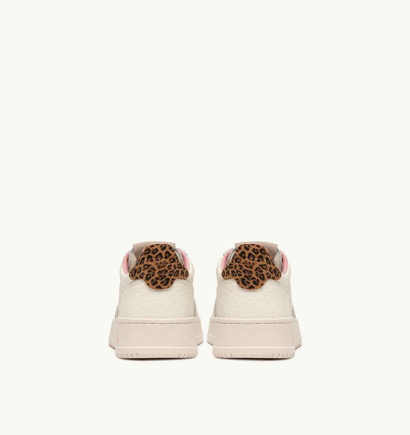 SNEAKERS MEDALIST LOW AUS LEDER IN SAND UND LEOPARD