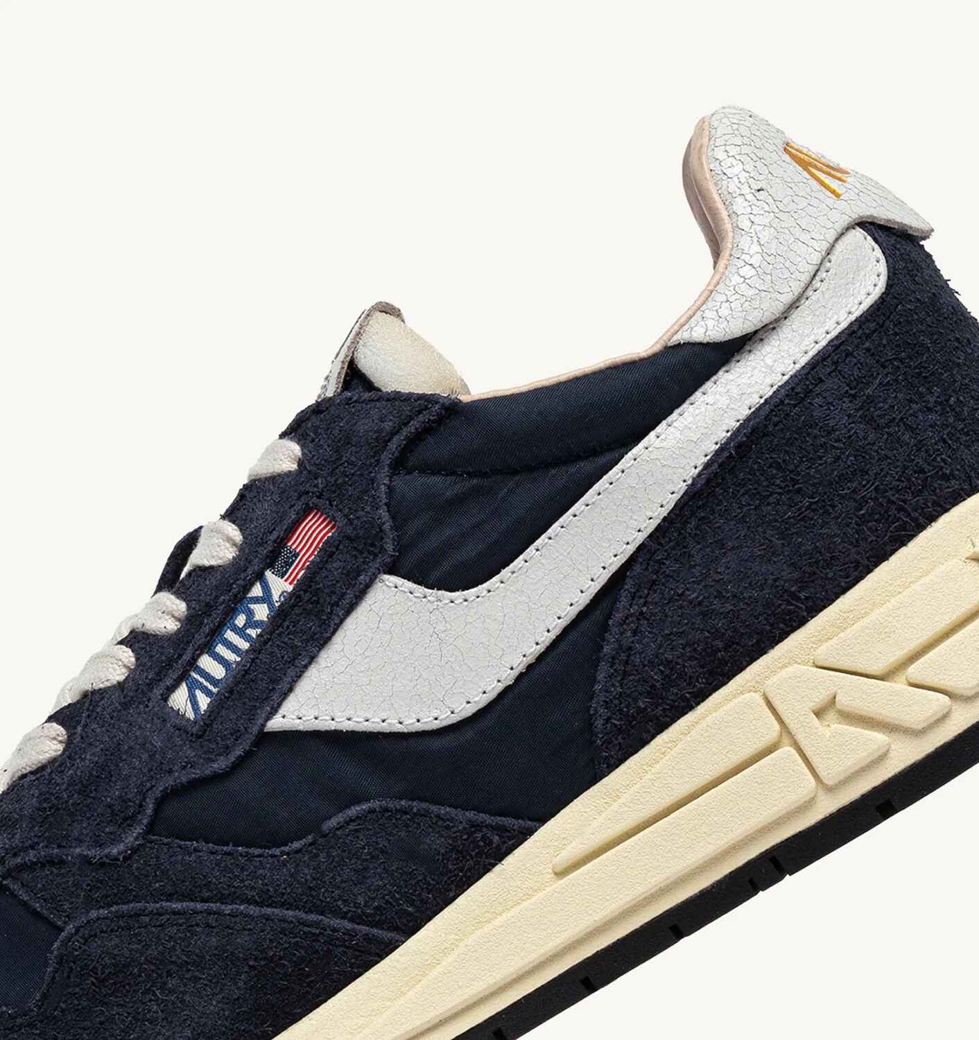 SNEAKERS REELWIND LOW AUS NYLON UND WILDLEDER IN BLUE SPACE UND WEISS
