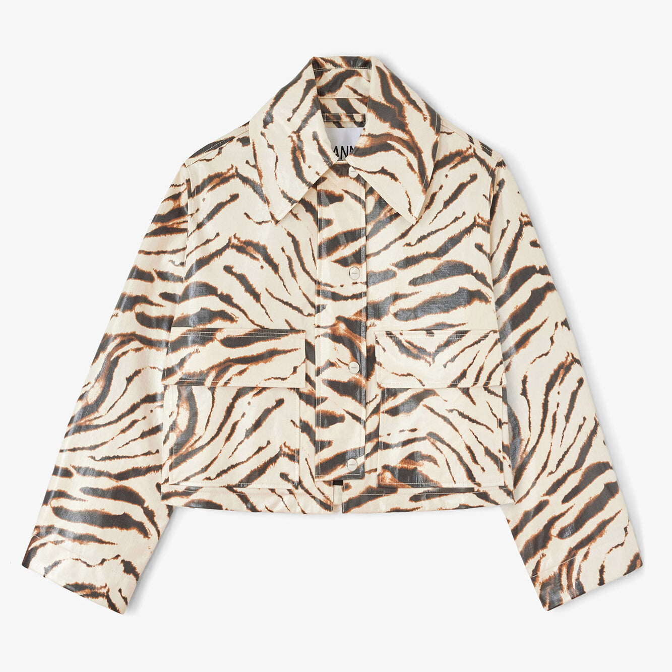 Jacke in laminiertem Zebra