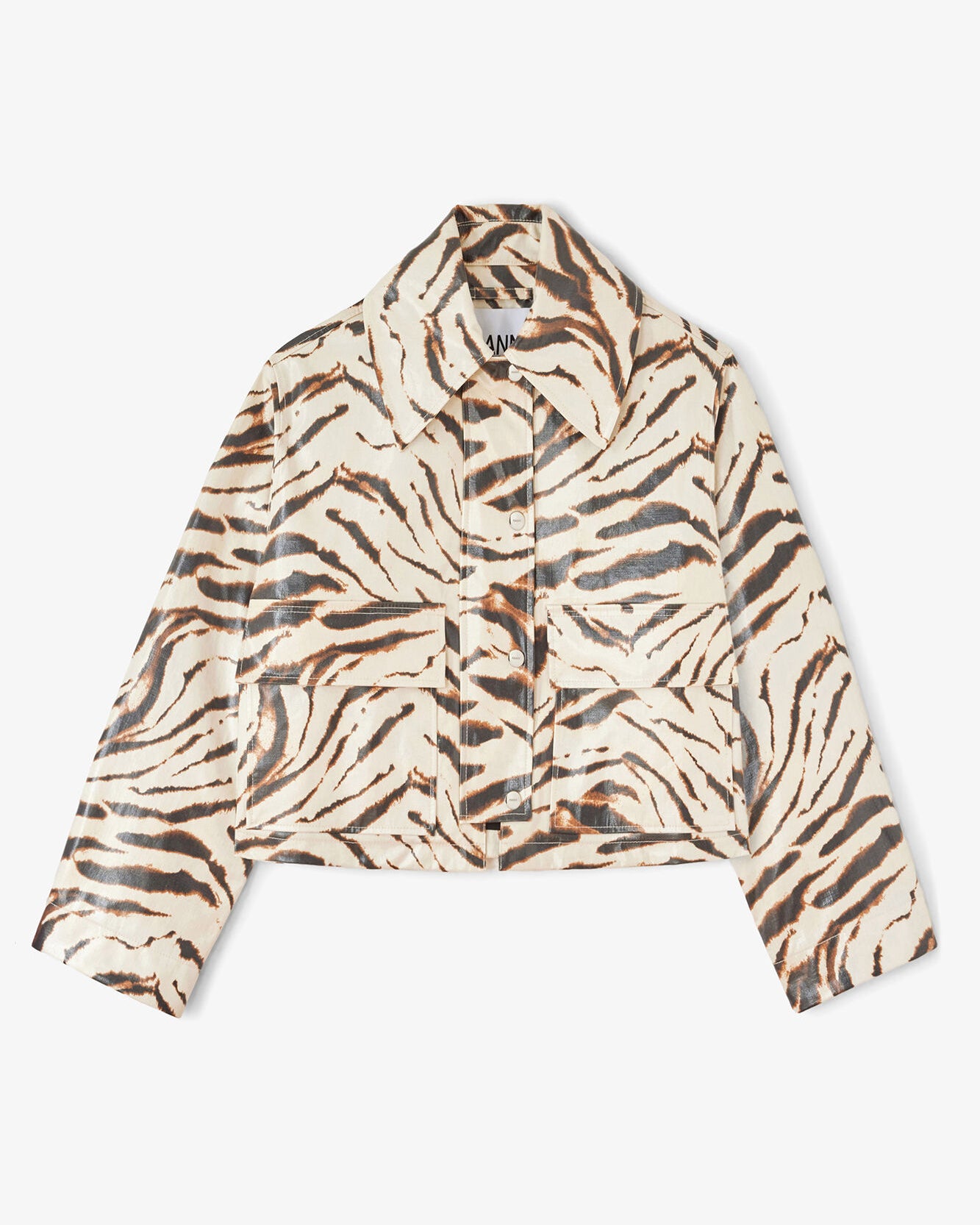 Jacke in laminiertem Zebra