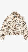 Jacke in laminiertem Zebra