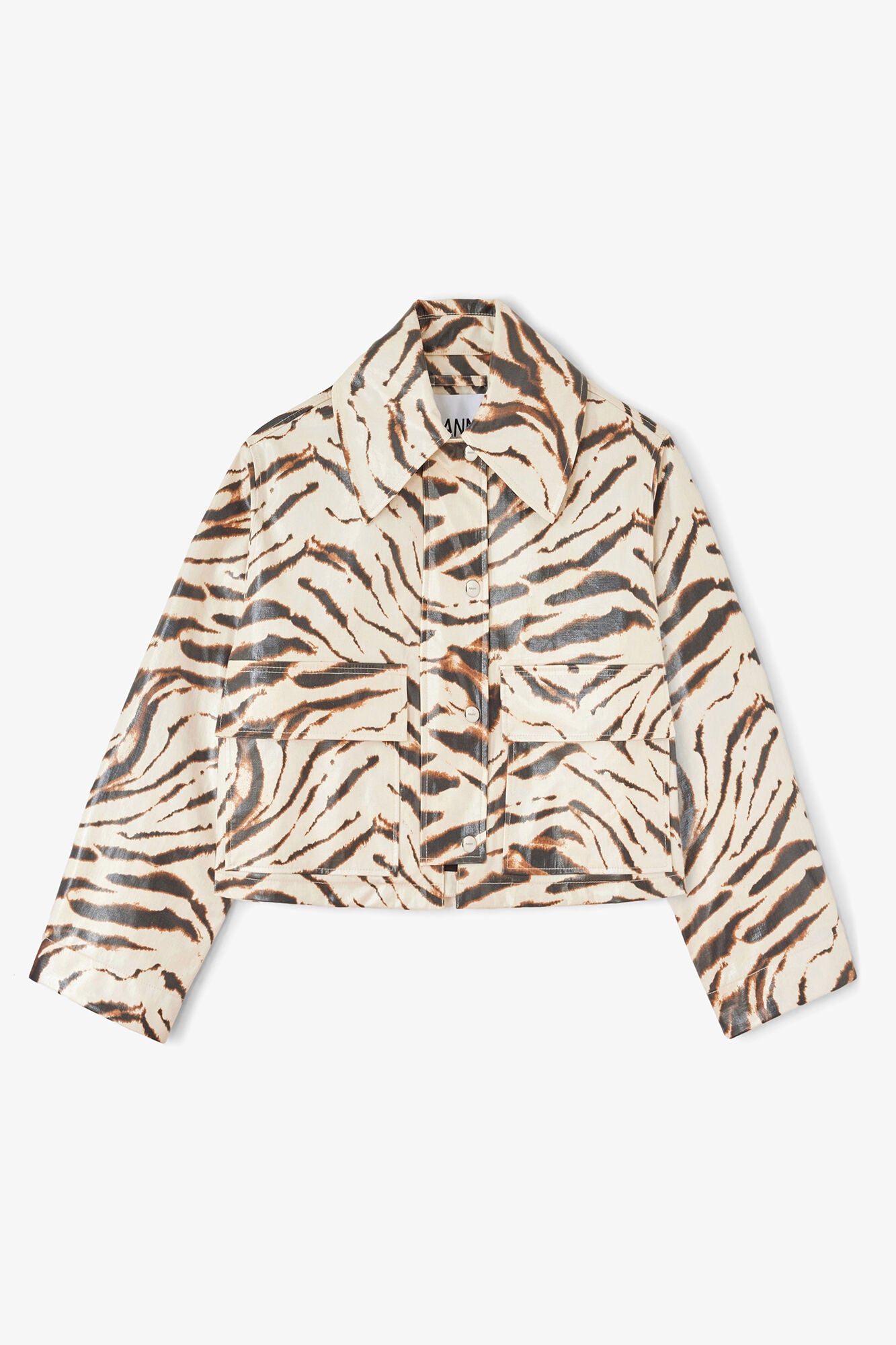 Jacke in laminiertem Zebra