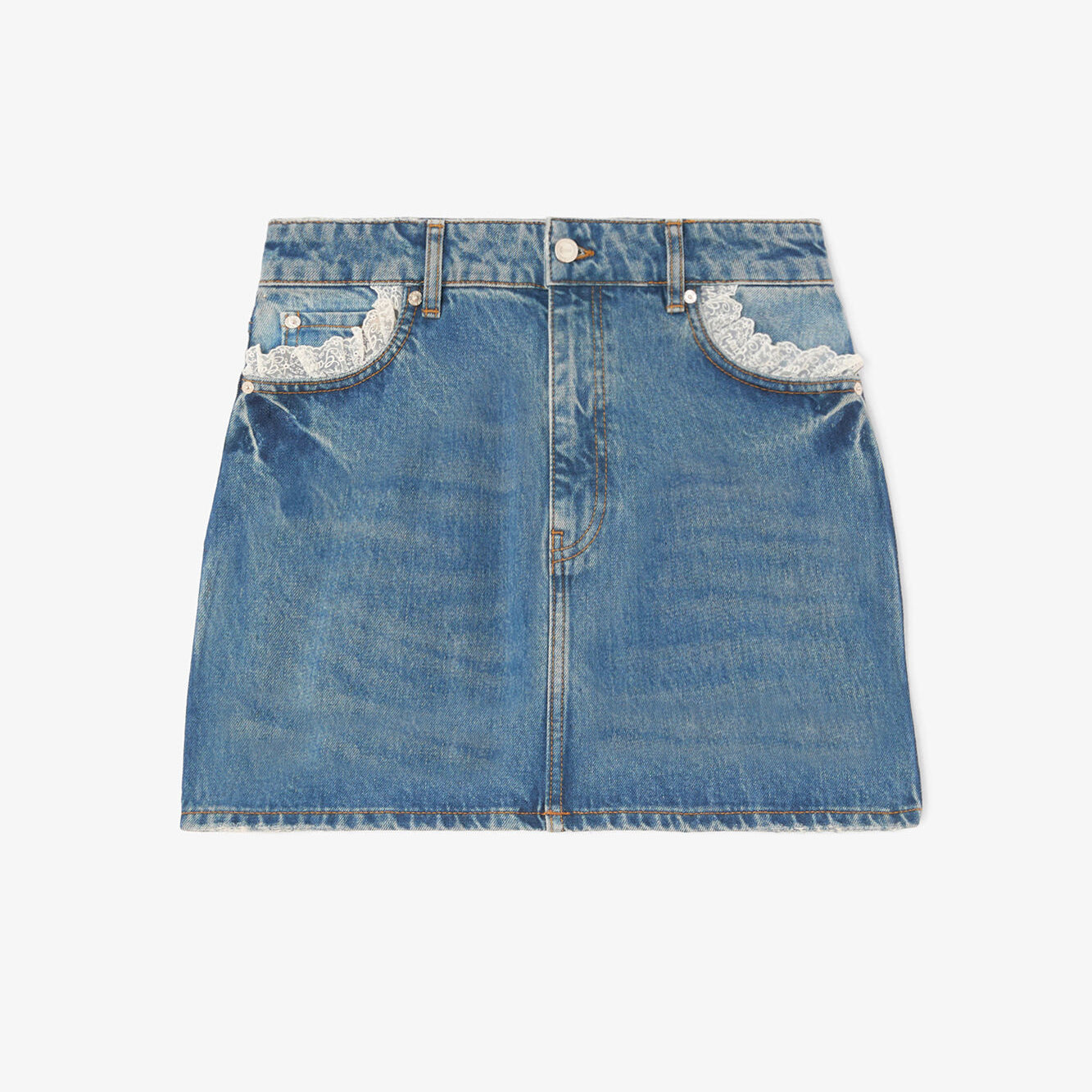 Rock aus festem Denim