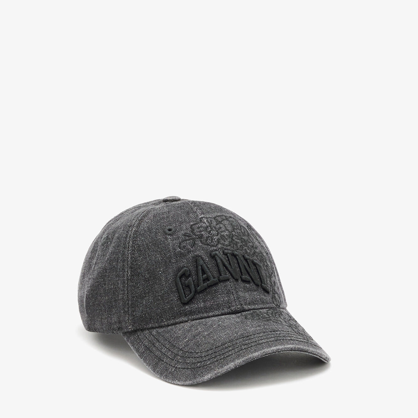 Cap aus besticktem Denim