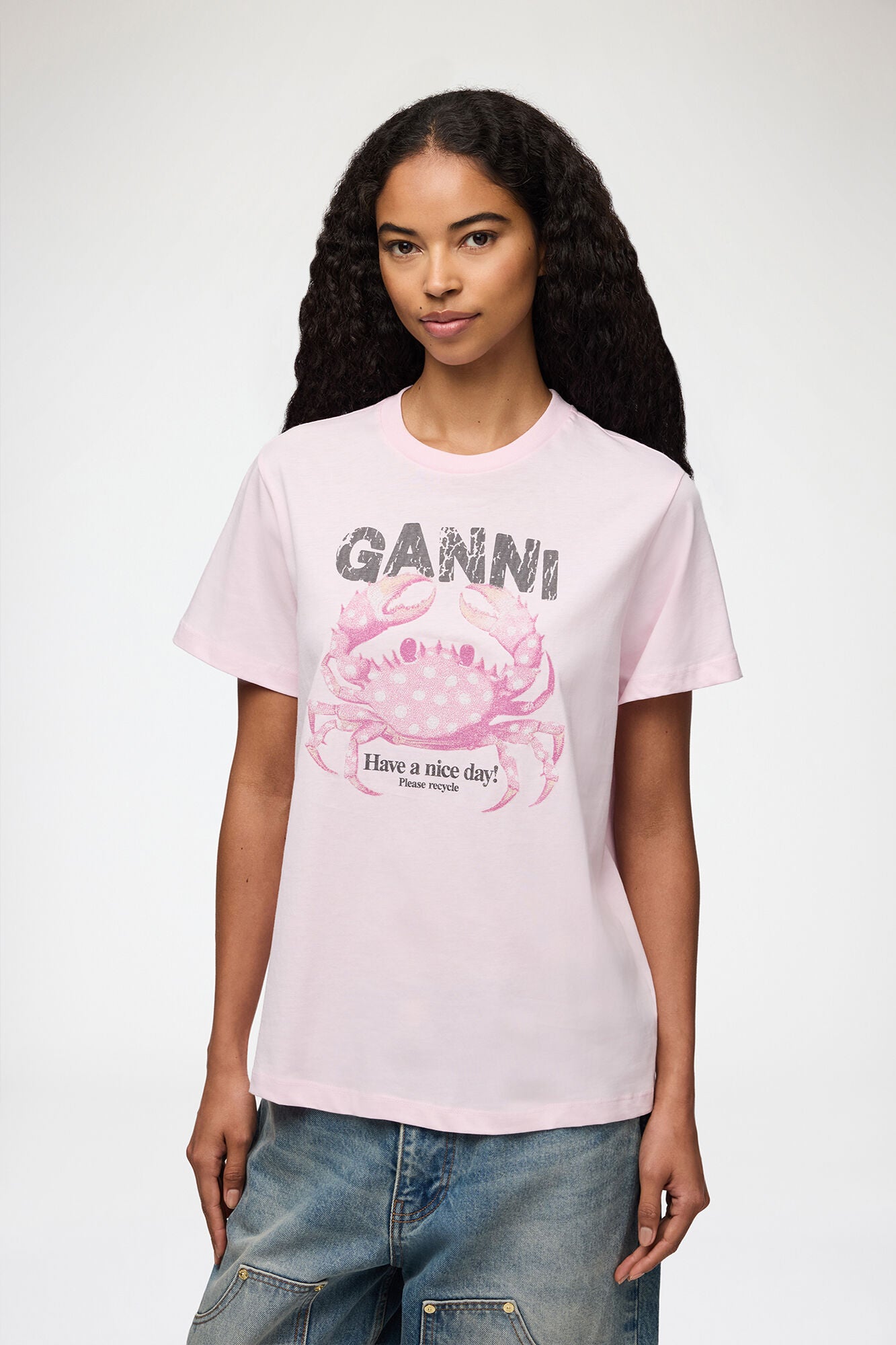 T-Shirt mit Krabbenmotiv