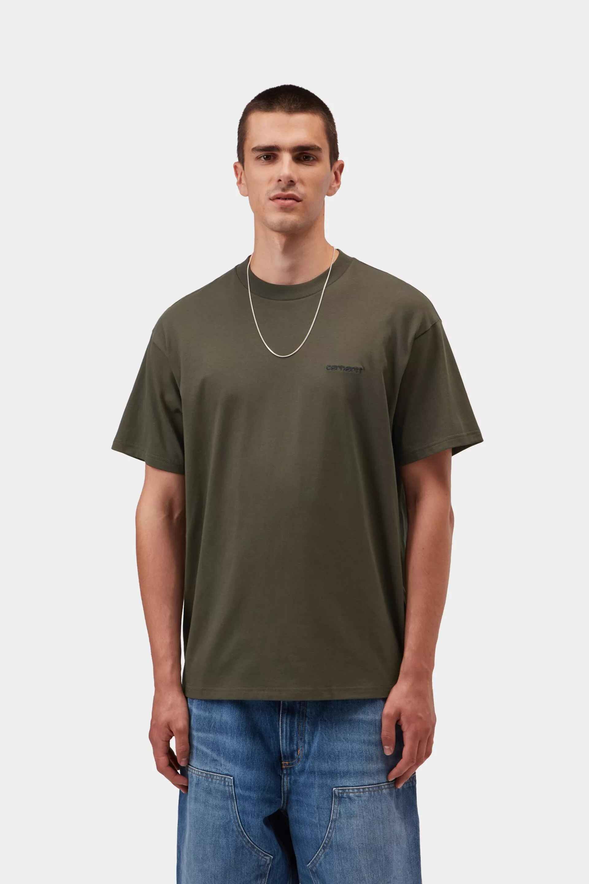 S/S Script Embroidery T-Shirt