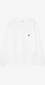 Women's L/S Pocket Small Heart T-Shirt