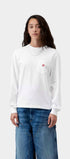 Women's L/S Pocket Small Heart T-Shirt