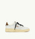 SNEAKERS MEDALIST LOW AUS LEDER IN WEISS UND LEOPARD