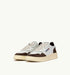 SNEAKERS MEDALIST LOW AUS LEDER IN WEISS UND WILDLEDER IN MOGANO