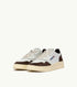 SNEAKERS MEDALIST LOW AUS LEDER IN WEISS UND WILDLEDER IN MOGANO