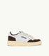 SNEAKERS MEDALIST LOW AUS LEDER IN WEISS UND WILDLEDER IN MOGANO