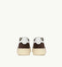 SNEAKERS MEDALIST LOW AUS LEDER IN WEISS UND WILDLEDER IN MOGANO