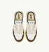 SNEAKERS MEDALIST LOW AUS LEDER IN WEISS UND WILDLEDER IN MOGANO