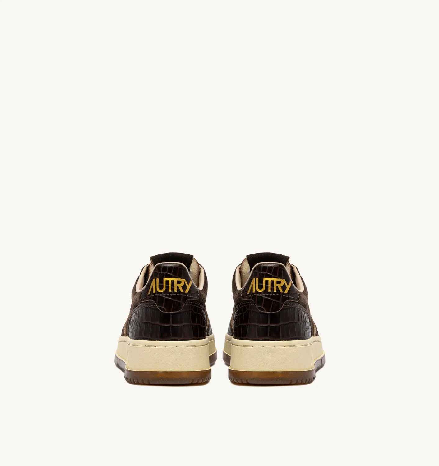 SNEAKERS MEDALIST LOW AUS WILDLEDER UND LEDER IN MUSTANG UND MARRONE