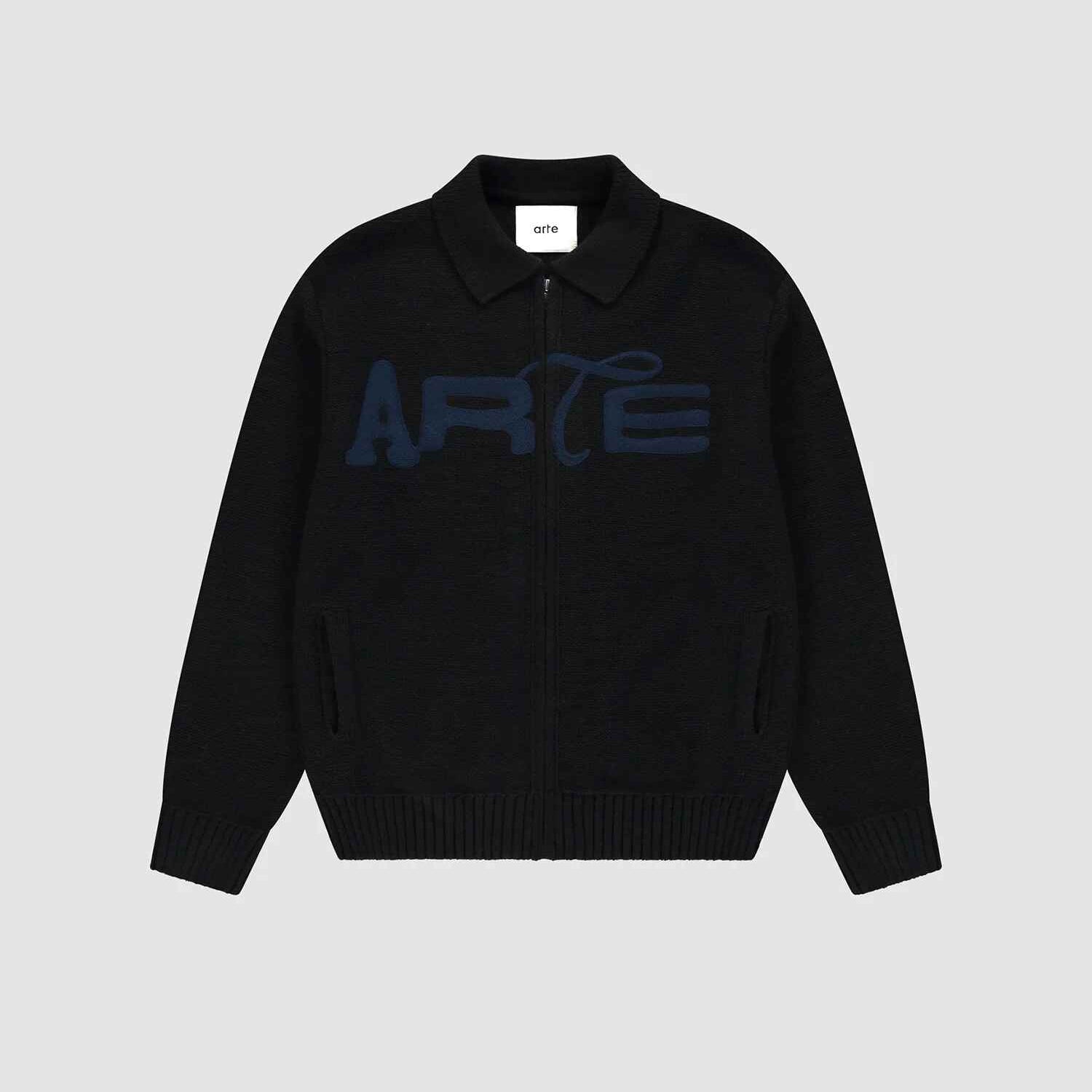 Stencil Zip Cardigan