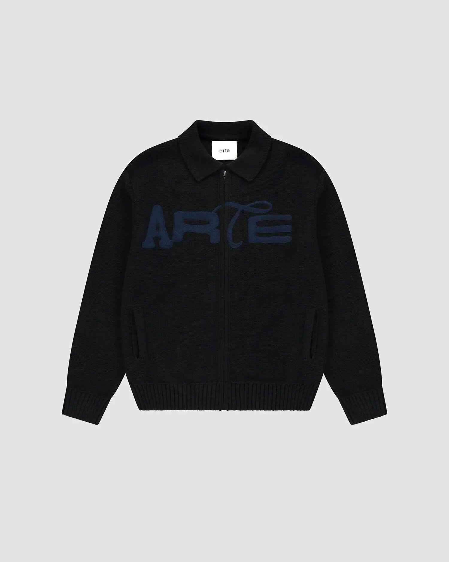 Stencil Zip Cardigan
