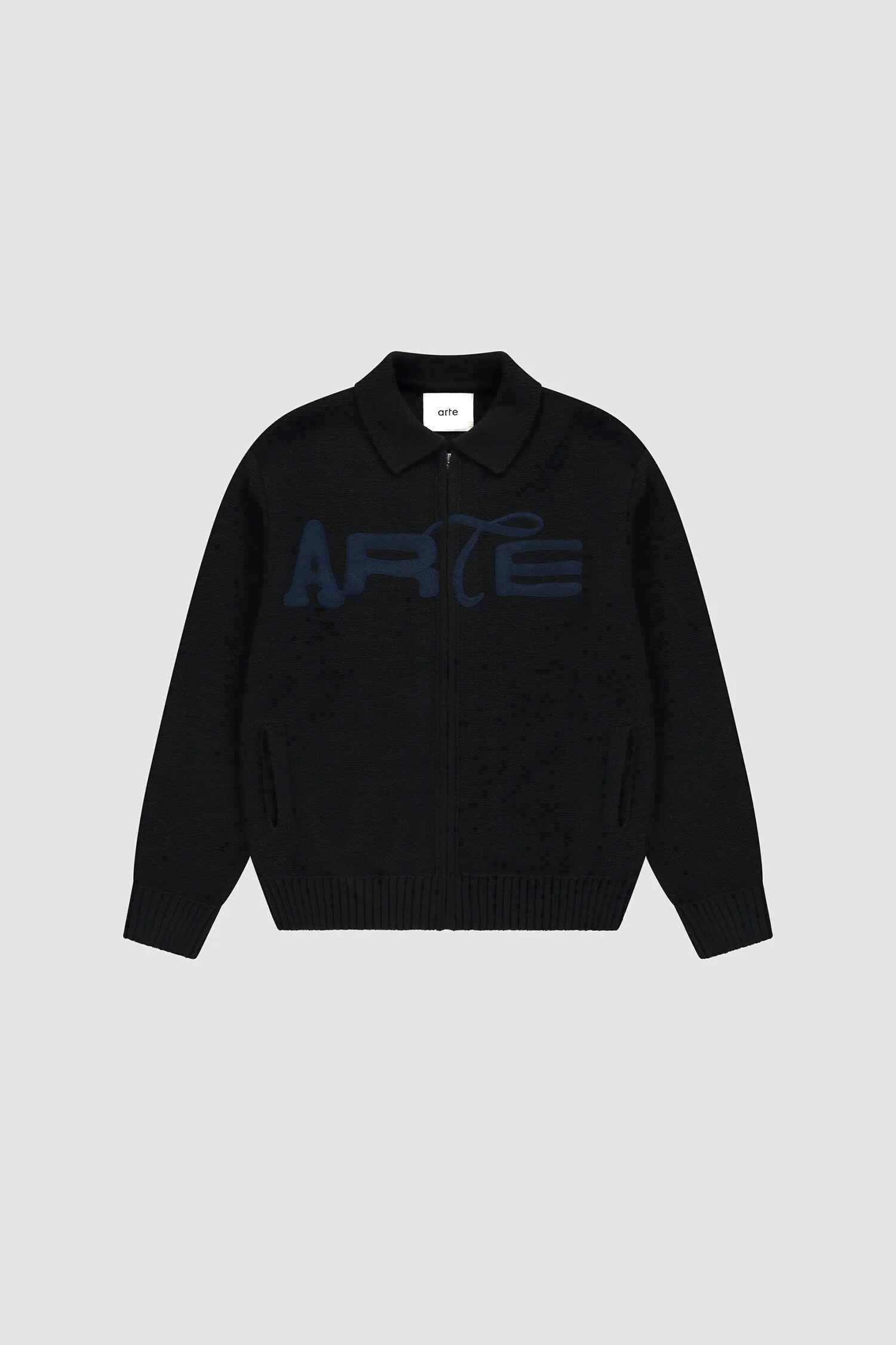 Stencil Zip Cardigan