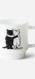 Hugging Cats Glass Mug
