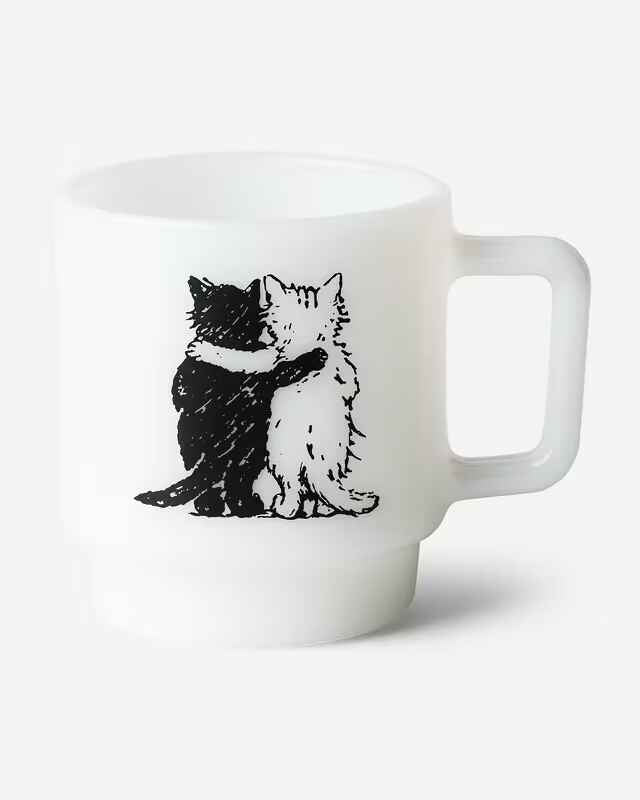 Hugging Cats Glass Mug